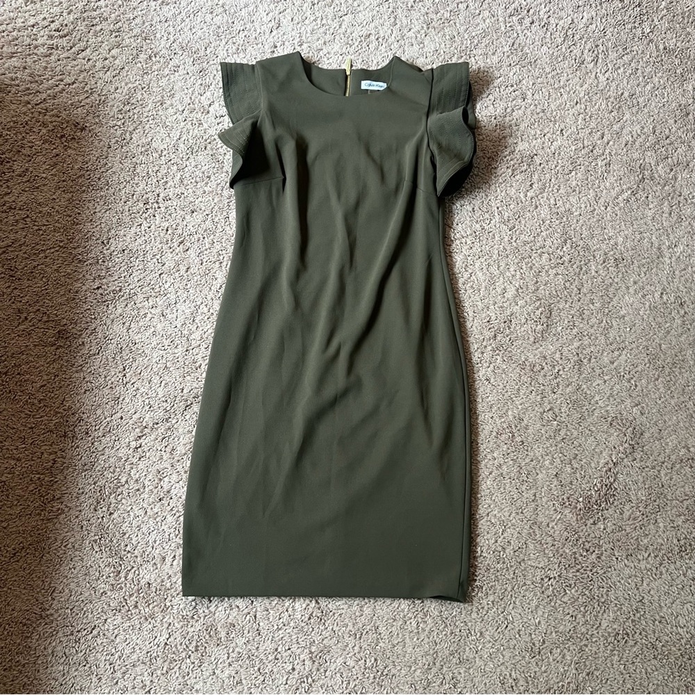 Calvin Klein Olive Green Dress